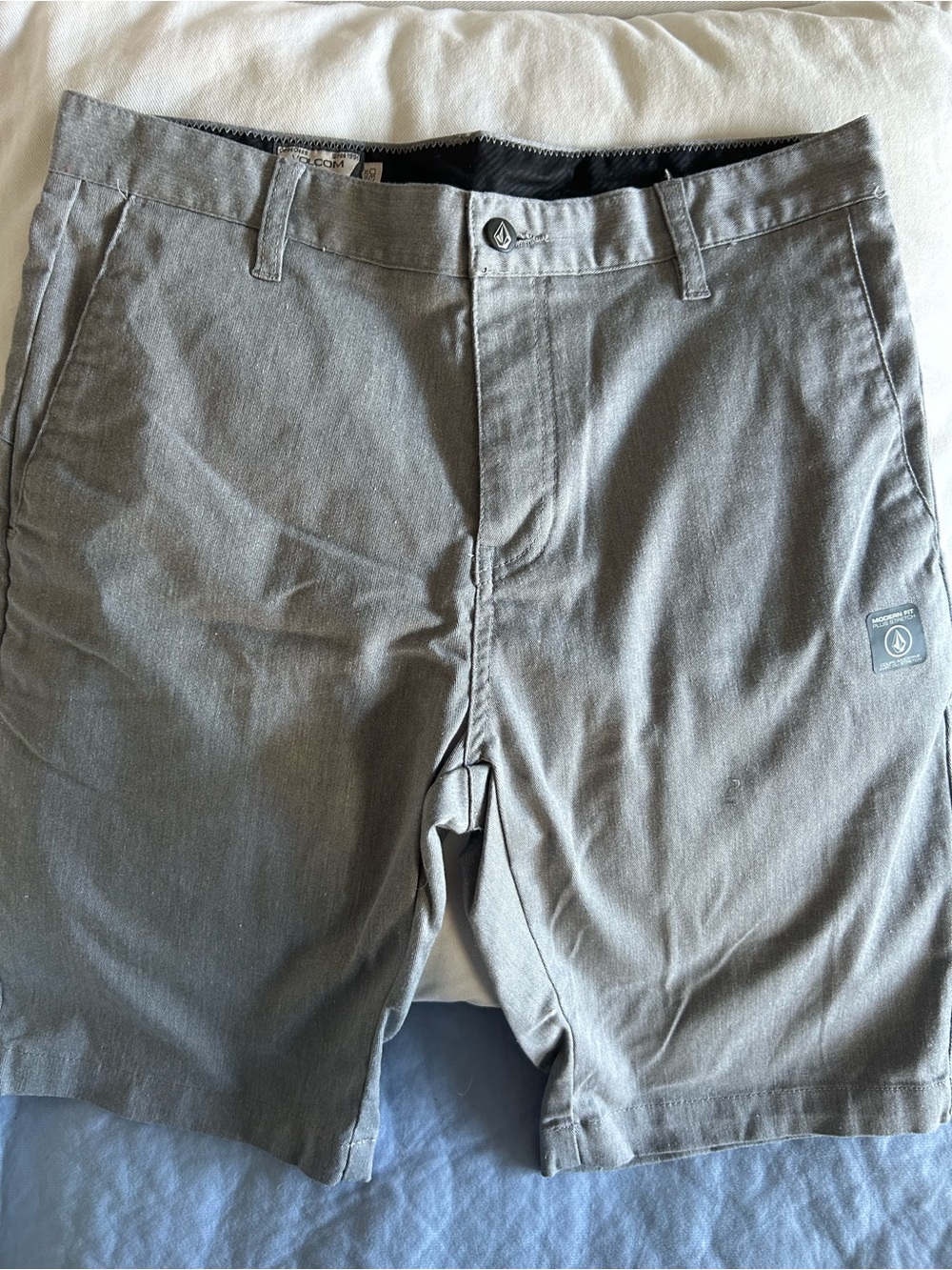 Volcom  Gray Flat Front Chino Shorts
